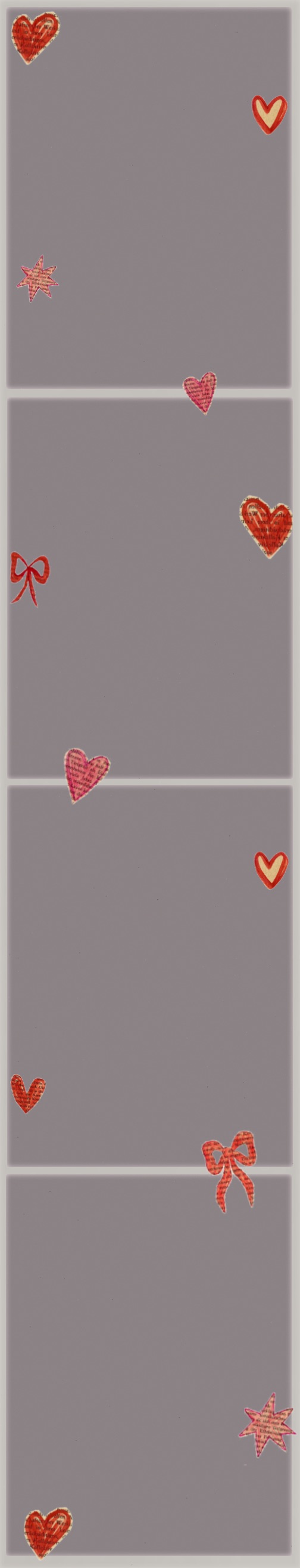 Heart stickers strip
